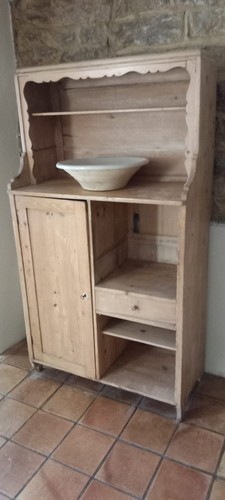 Vintage pine dresser cupboard - vintage,