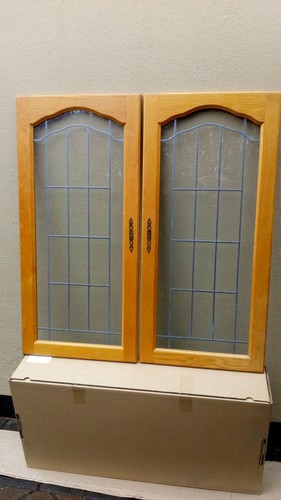 Pair solid light oak glass - oak,