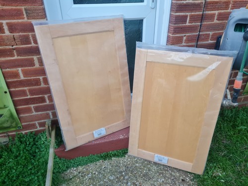 Two large mapel kitchen unit - large,