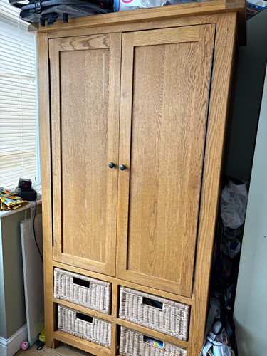 Solid oak larder - , cupboard