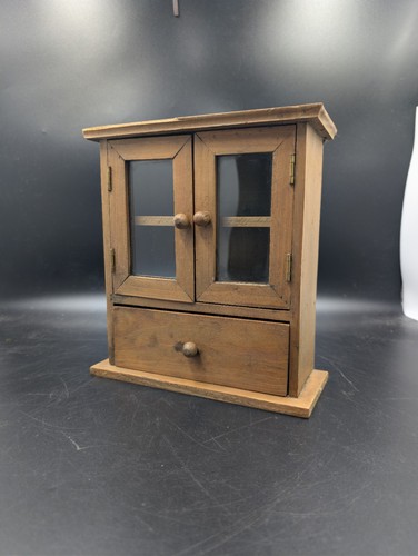 Solid pine mini wall cupboard - pine,